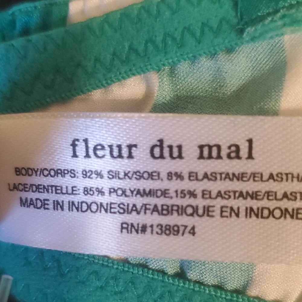 NWOT FLEUR DU MAL  EVE BRA IN RIVIERA STRIPE,  SZ: 32 D. /32F